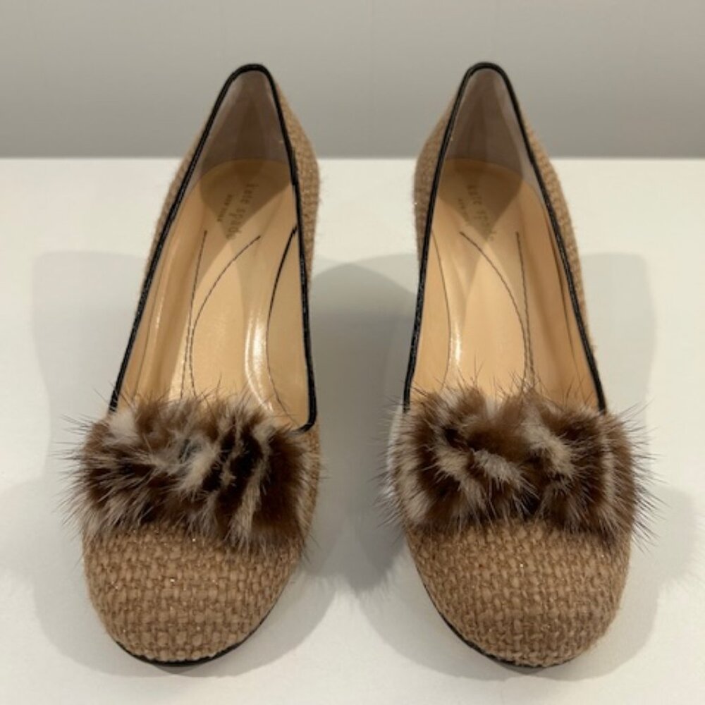 Kate Spade Metallic Boucle Heel